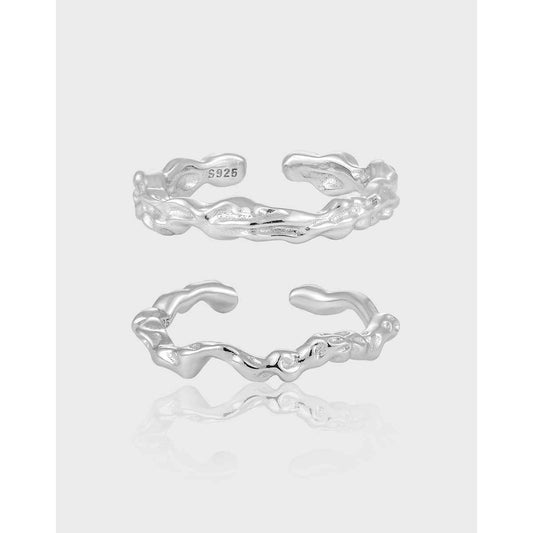 Enchanted Meadow Silver Stacking Ring