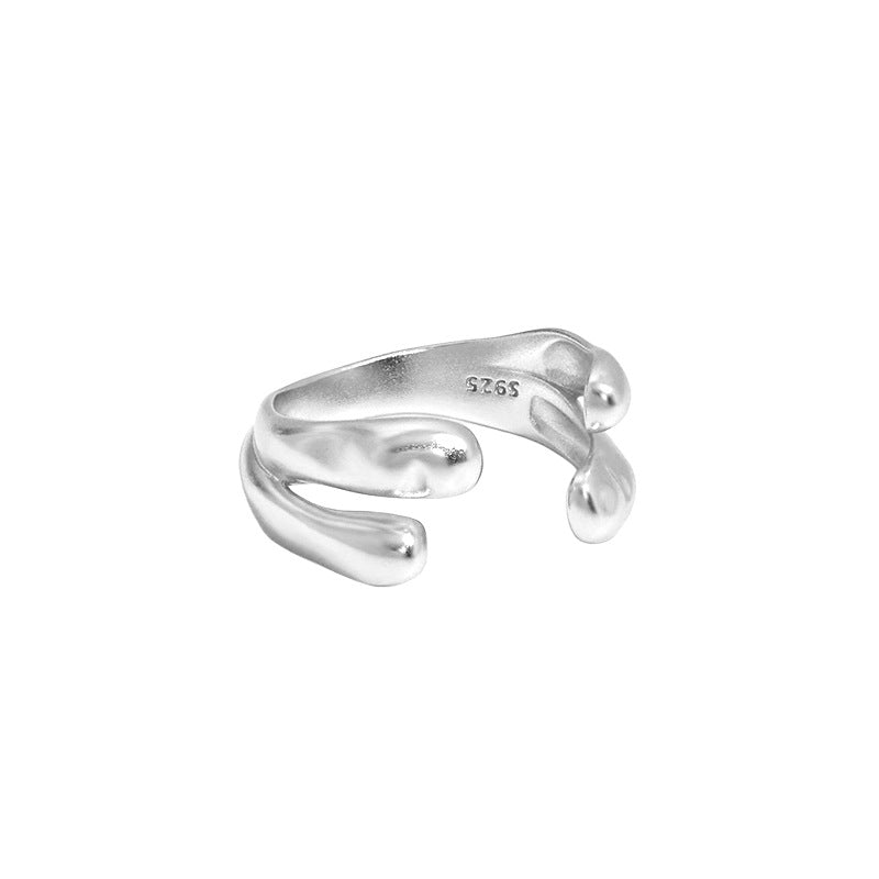 CELESTE'S DOUBLE-LAYER SILVER RING - OPHRASTUDIO