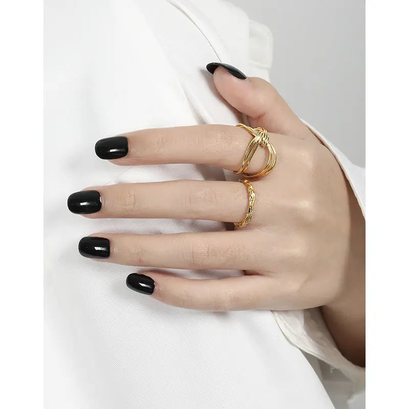 ATHENA'S INDUSTRIAL TEXTURE SILVER RING - OPHRASTUDIO