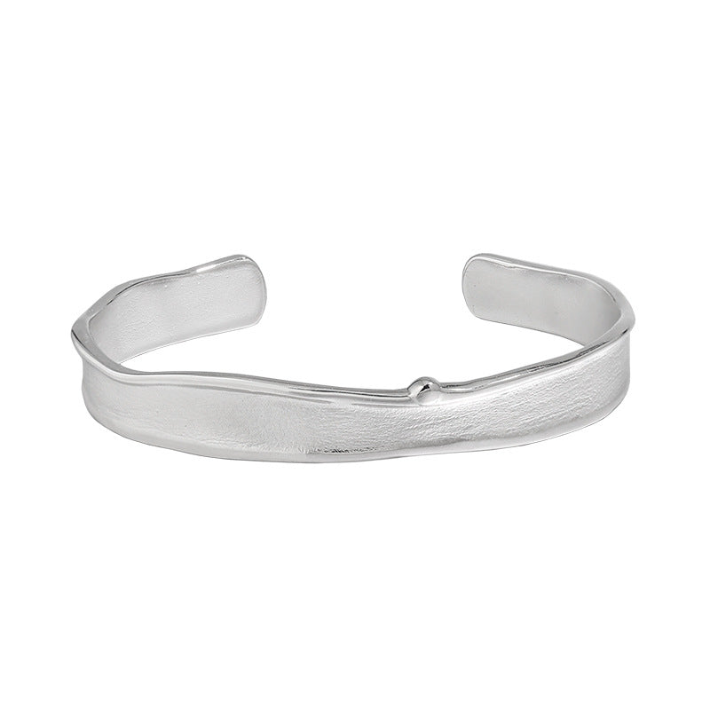 Enchanted Brushstrokes Silver Cuff Bracelet