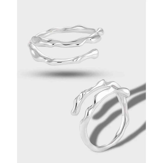 Niamh's Double-Layer Silver Stacking Ring