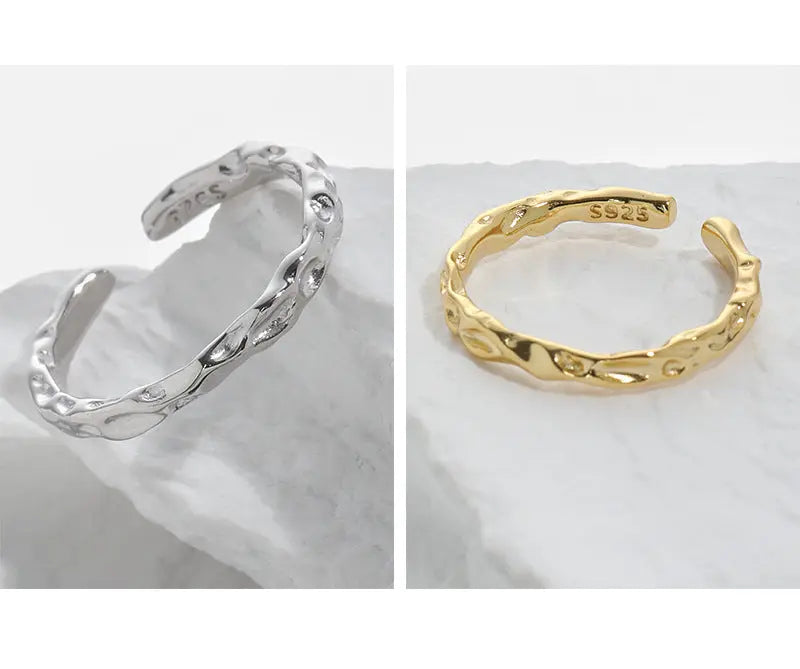ATHENA'S INDUSTRIAL TEXTURE SILVER RING - OPHRASTUDIO