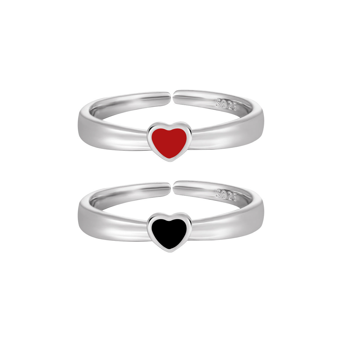 Heart Enamel Stacking Ring OPHRASTUDIO
