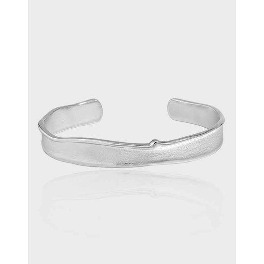 Enchanted Brushstrokes Silver Cuff Bracelet