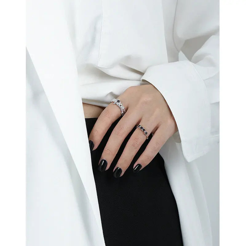 ELARA'S QUAD ZIRCON SILVER RING - OPHRASTUDIO