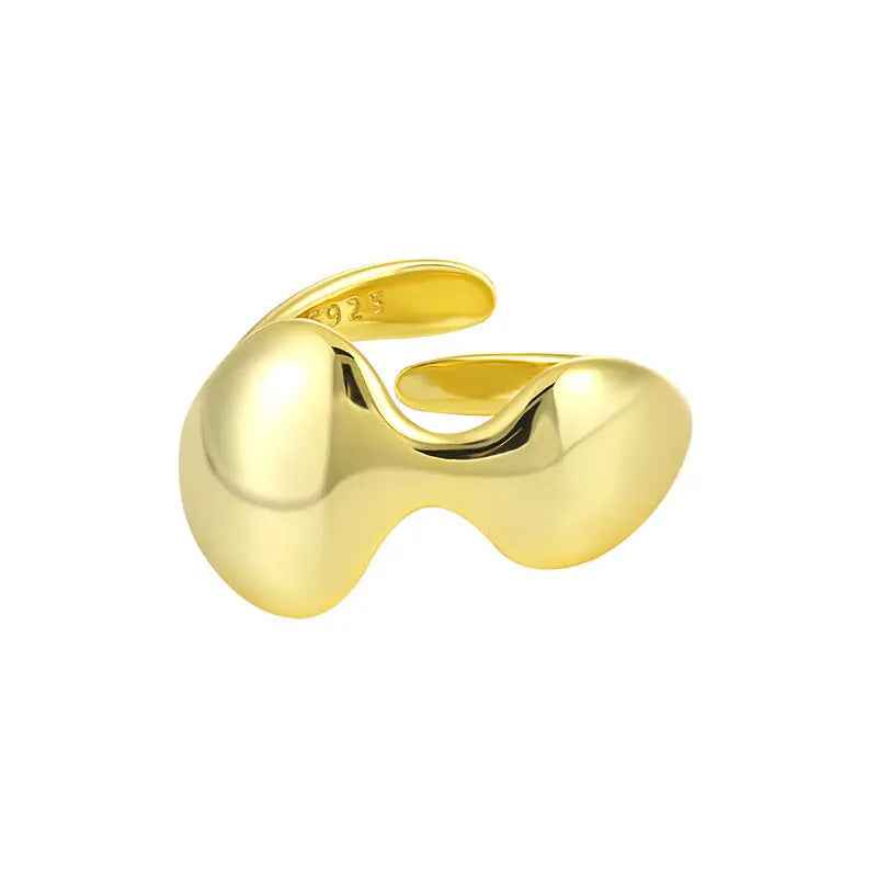 Gaia's Geometric Simplicity Silver Statement Ring