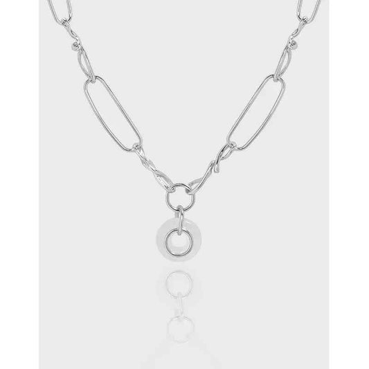 Selene's White Silver Crystal Necklace