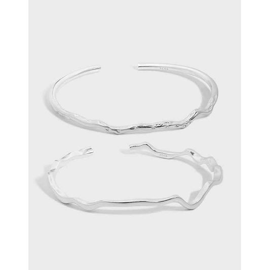 Serenity's Lines Silver Cuff Bracelet