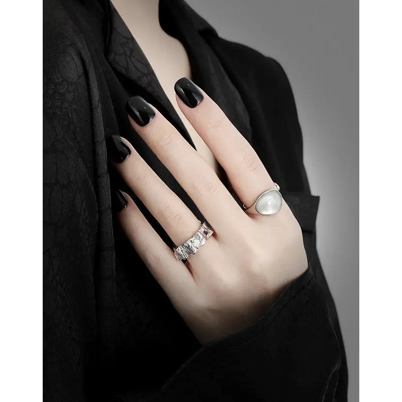 Seashell Serenade Silver Statement Ring