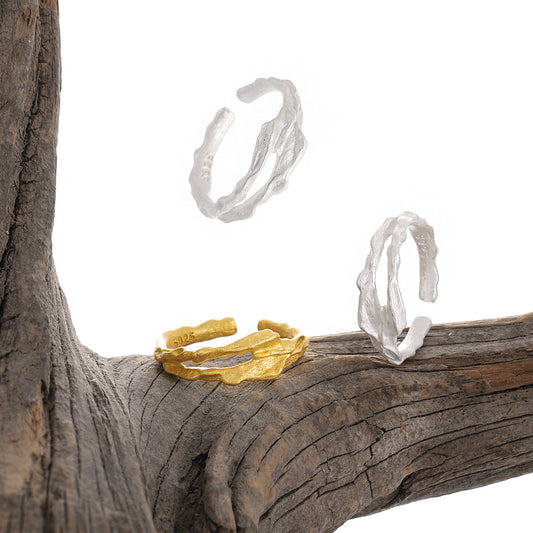 Morgan Le Fay's Enchanted Texture Silver Stacking Ring