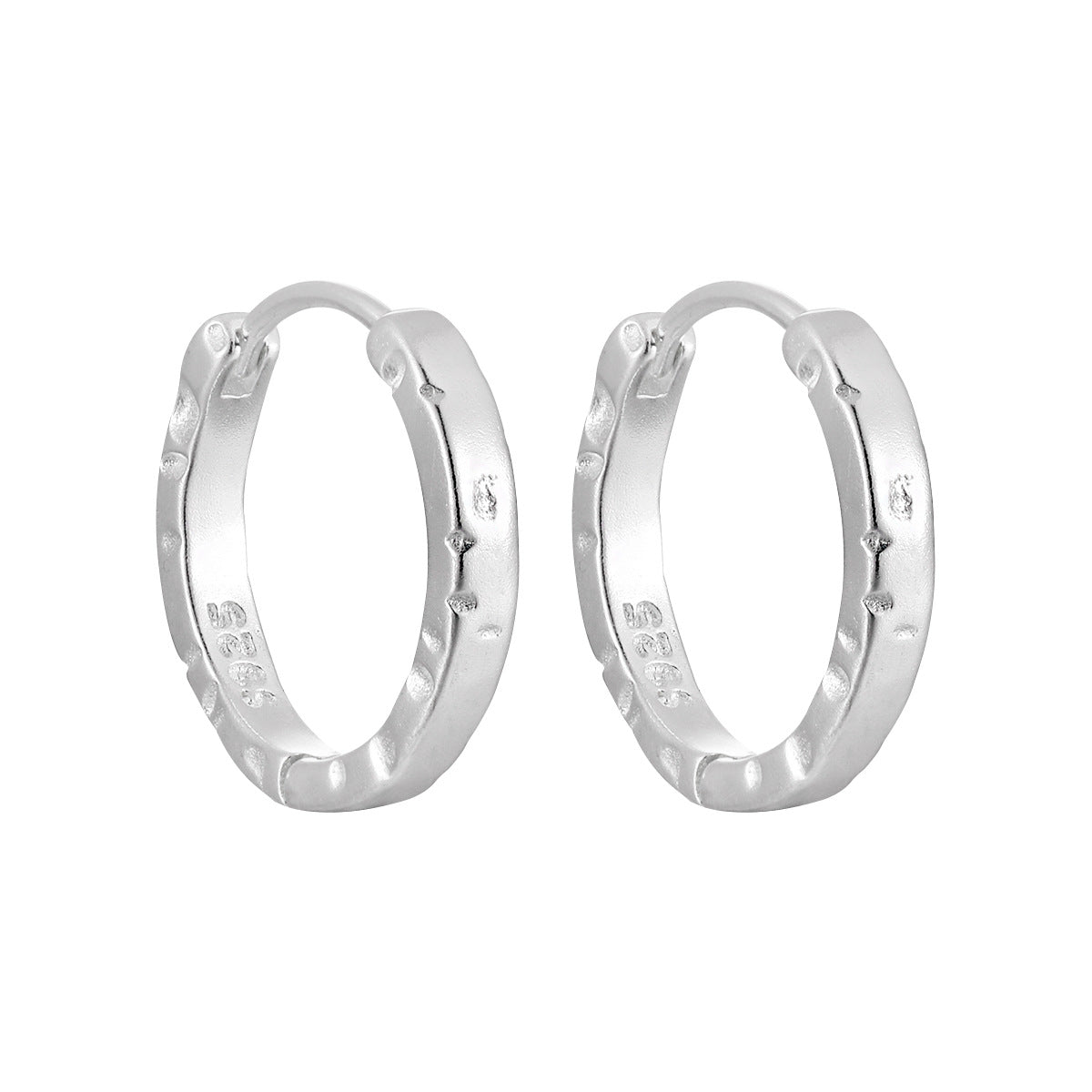 Matte Texture Hoop Earrings OPHRASTUDIO