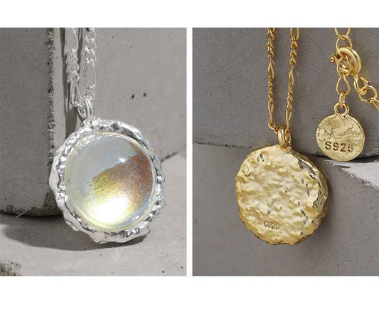 Lunar Glow Silver Moonstone Necklace