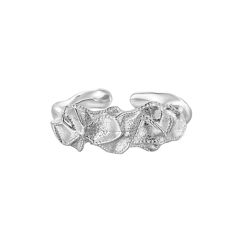 HARMONY'S IRREGULAR MATTE SILVER RING OPHRASTUDIO