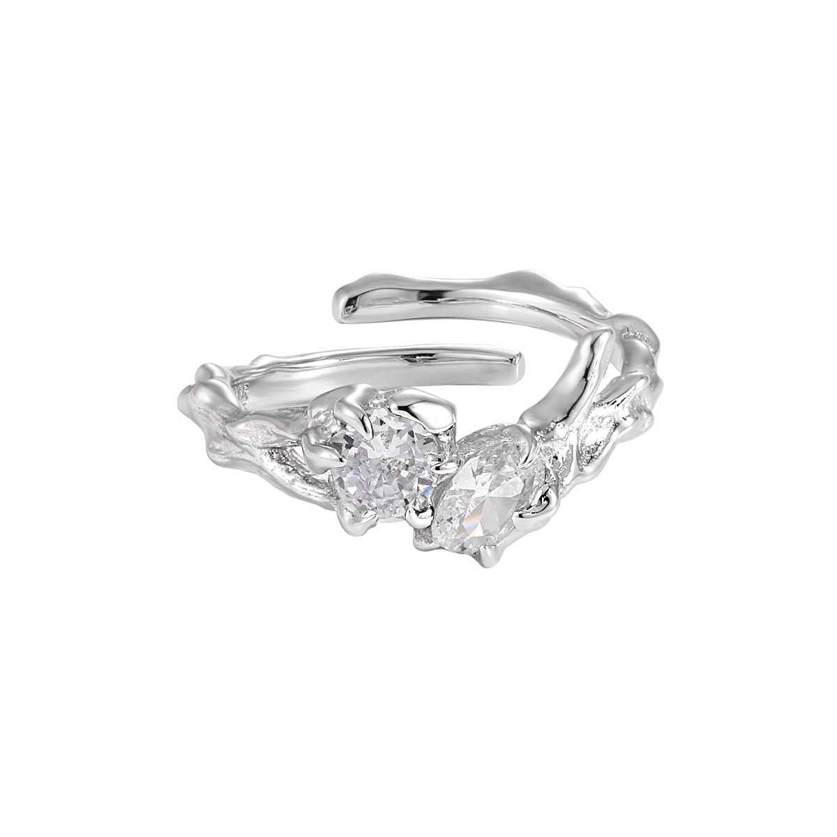 Cinderella's Sparkle Silver Statement Ring