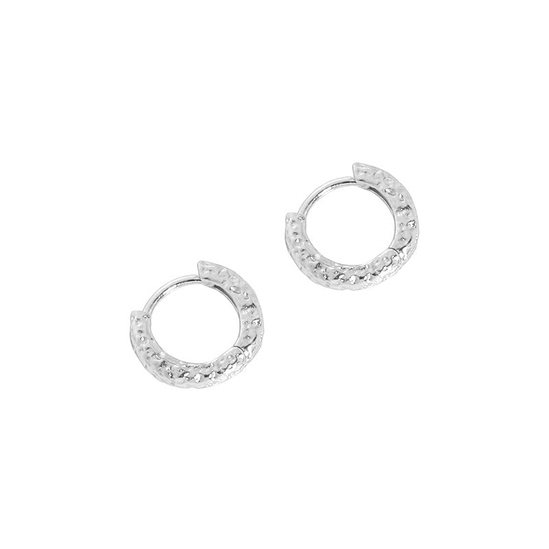 GEOMETRIC CIRCLE TEXTURE EAR BUCKLES OPHRASTUDIO