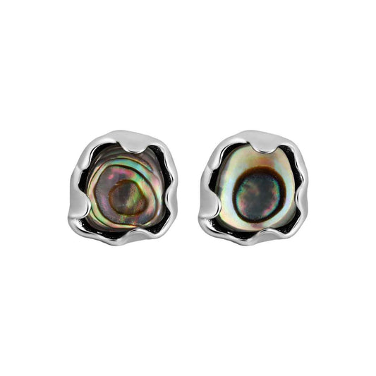 Iridescent Abalone Stud Earrings