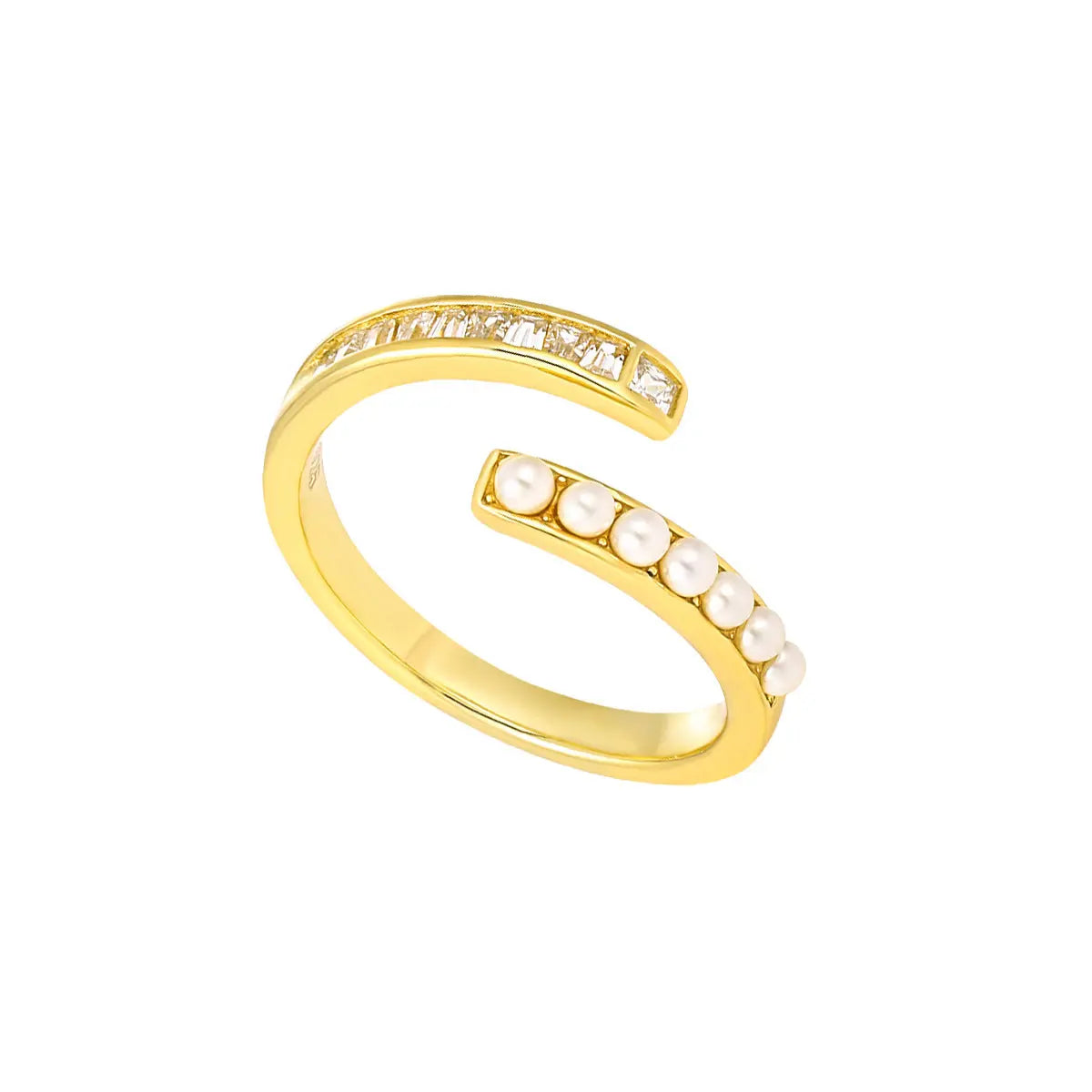 PEARL CROSS RING - OPHRASTUDIO