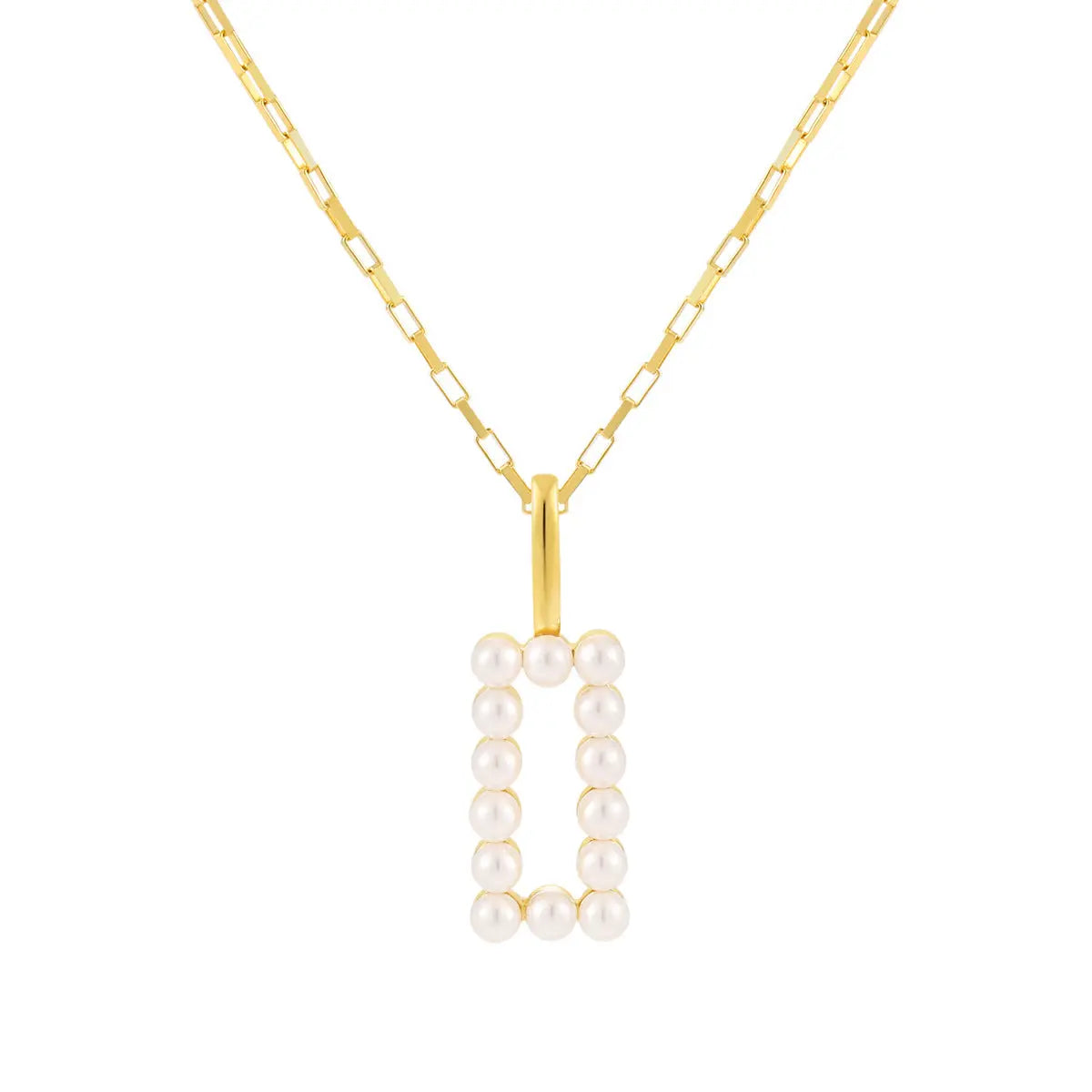FRENCH PEARL GEOMETRIC NECKLACE - OPHRASTUDIO