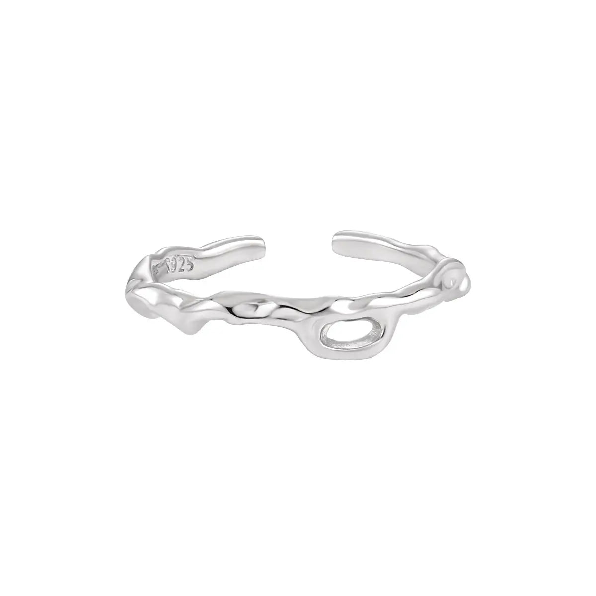 ATHENA'S DOUBLE LAYER HOLLOW SILVER RING - OPHRASTUDIO