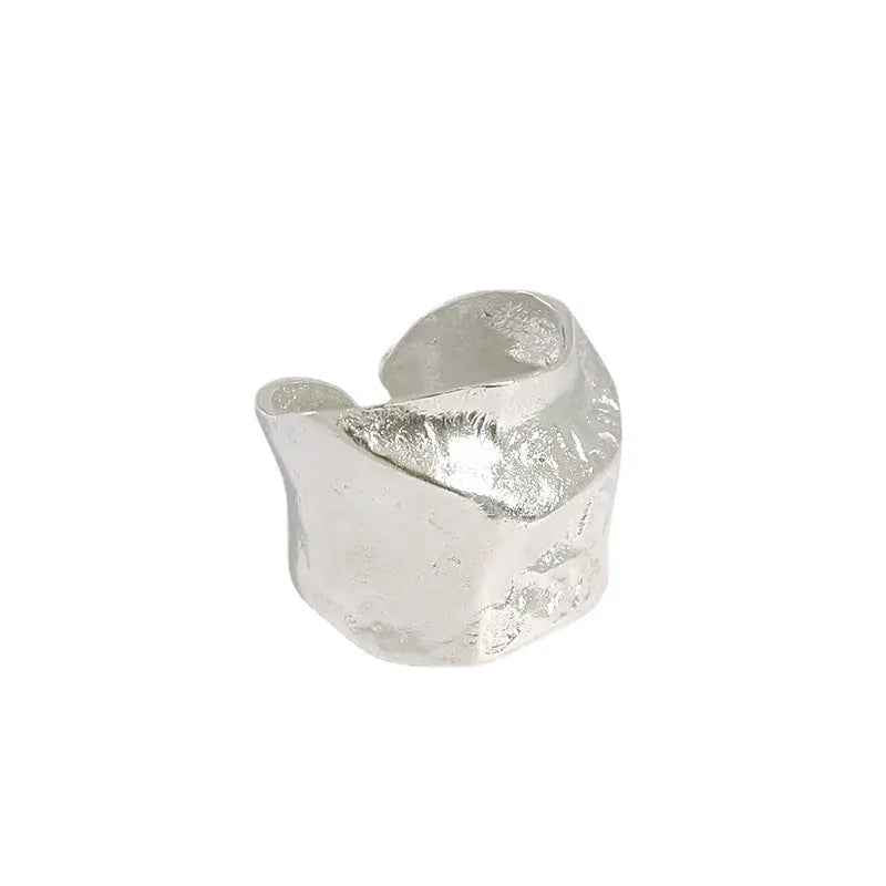Freya's Concave-Convex Silver Statement Ring