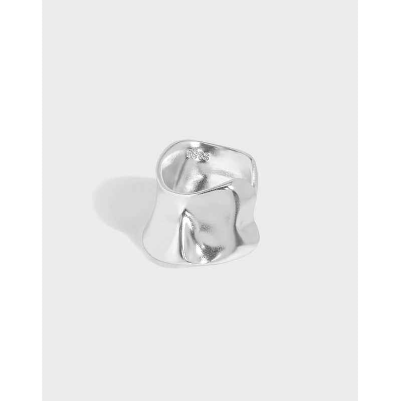 Exaggerated Irregular Sterling Silver Ear Cuff Earring