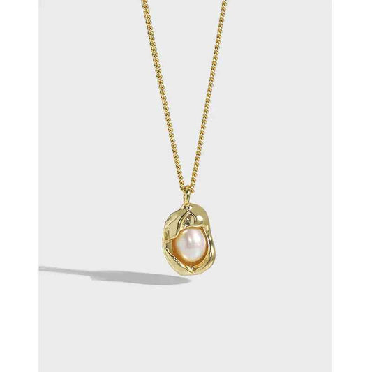 Elegance Silver Pearl Necklace