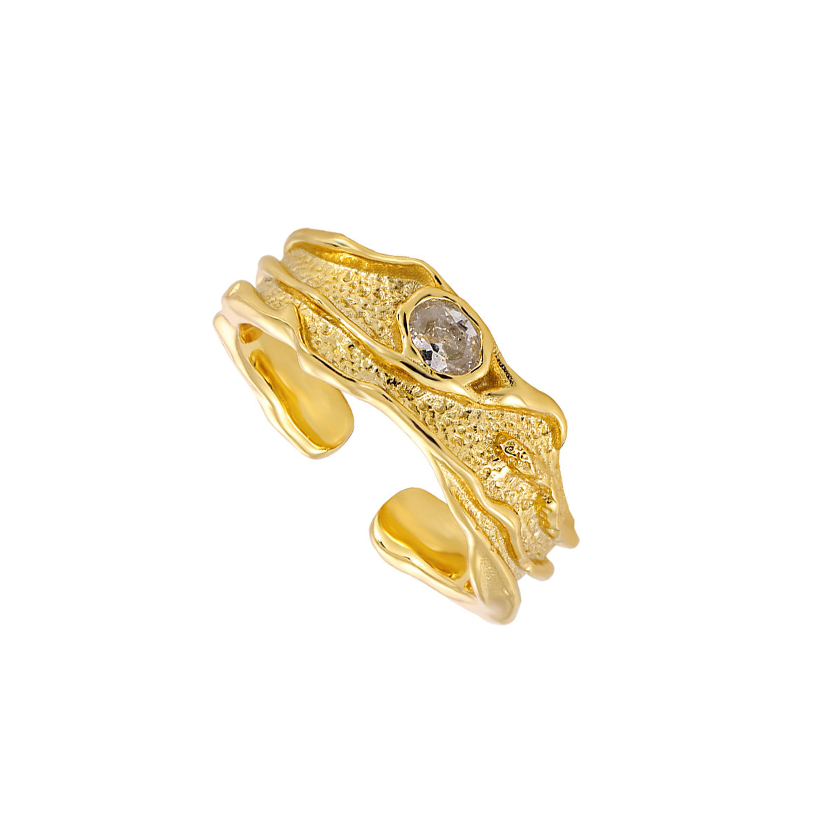 BELLE'S STRIPE SILVER RING OPHRASTUDIO