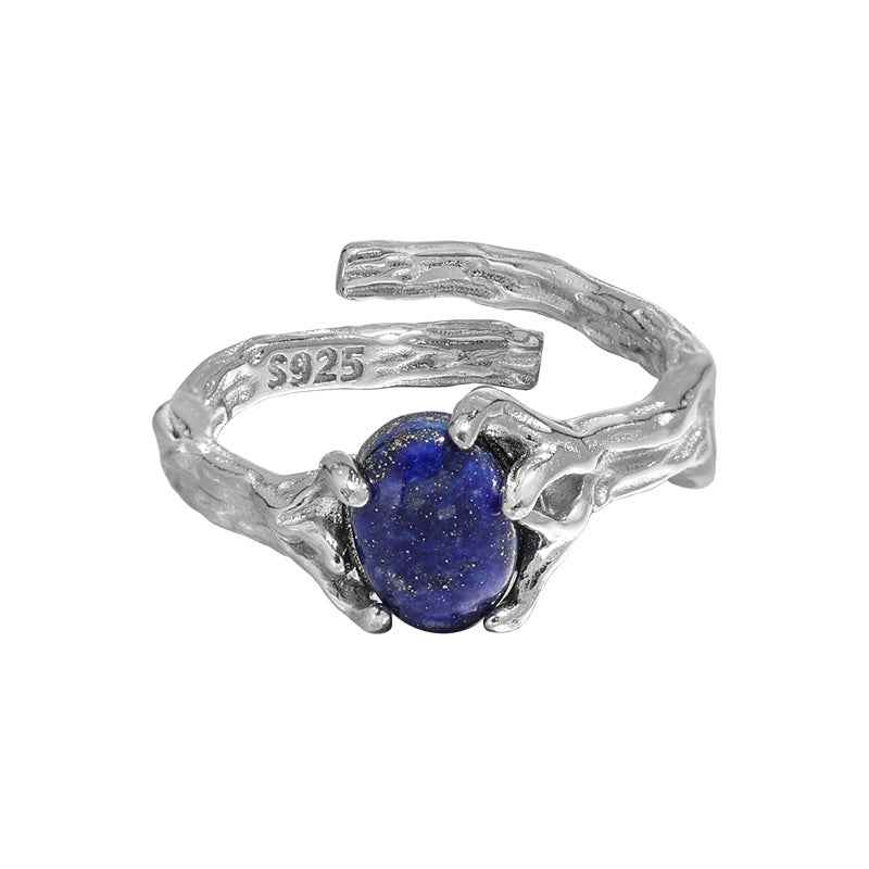Azure Majesty Silver Lapis Lazuli Ring