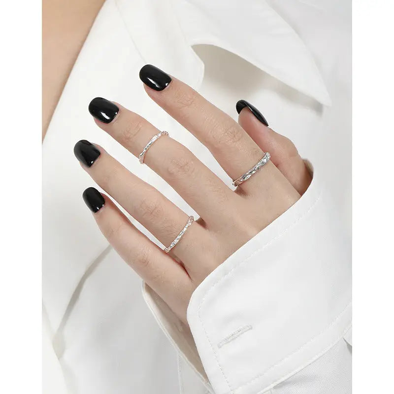 ATHENA'S INDUSTRIAL TEXTURE SILVER RING - OPHRASTUDIO