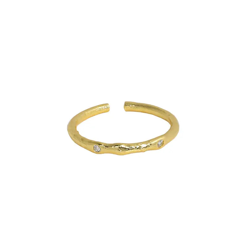 SERAPHINA'S IRREGULAR ZIRCON SILVER RING - OPHRASTUDIO