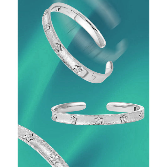 Starfall Pavé Open Cuff Bracelet OPHRASTUDIO