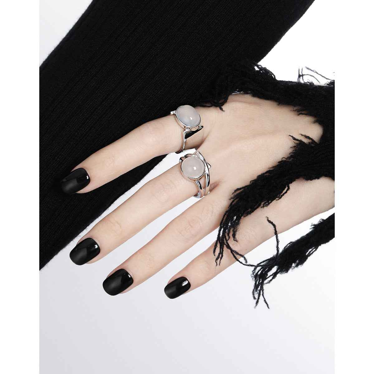 Seraphina's Gemstone Glow Silver Signet Ring