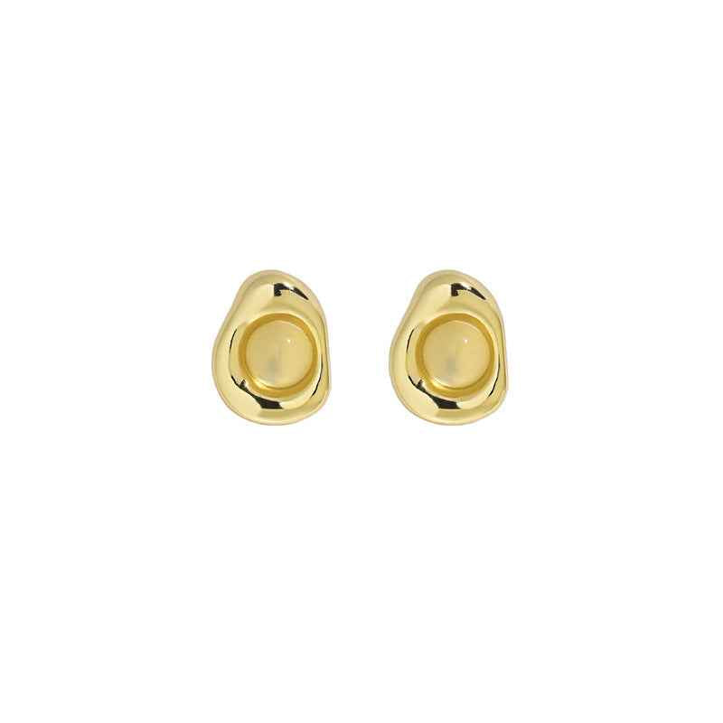 Seraphina's Chalcedony Silver Stud Earrings
