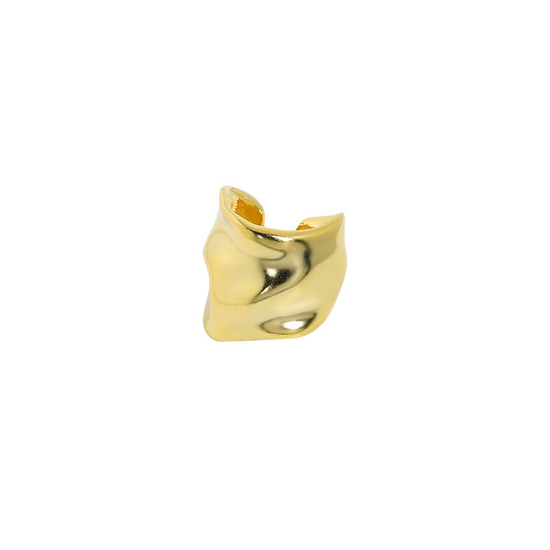Bold Ripple Sterling Silver Ear Cuff OPHRASTUDIO