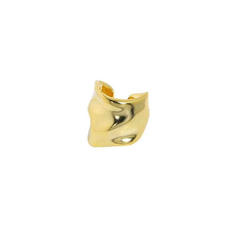 Bold Ripple Sterling Silver Ear Cuff