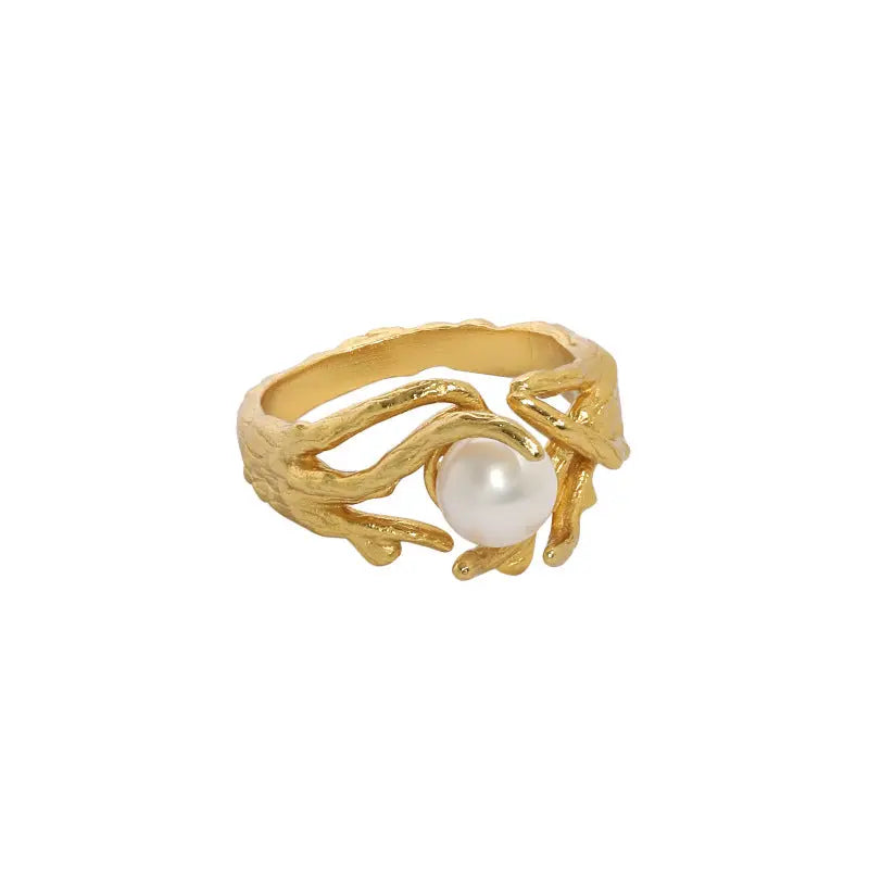 Serene Essence Silver Pearl Ring