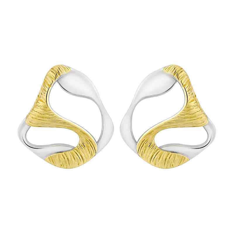 Sweet Geometry Silver Stud Earrings