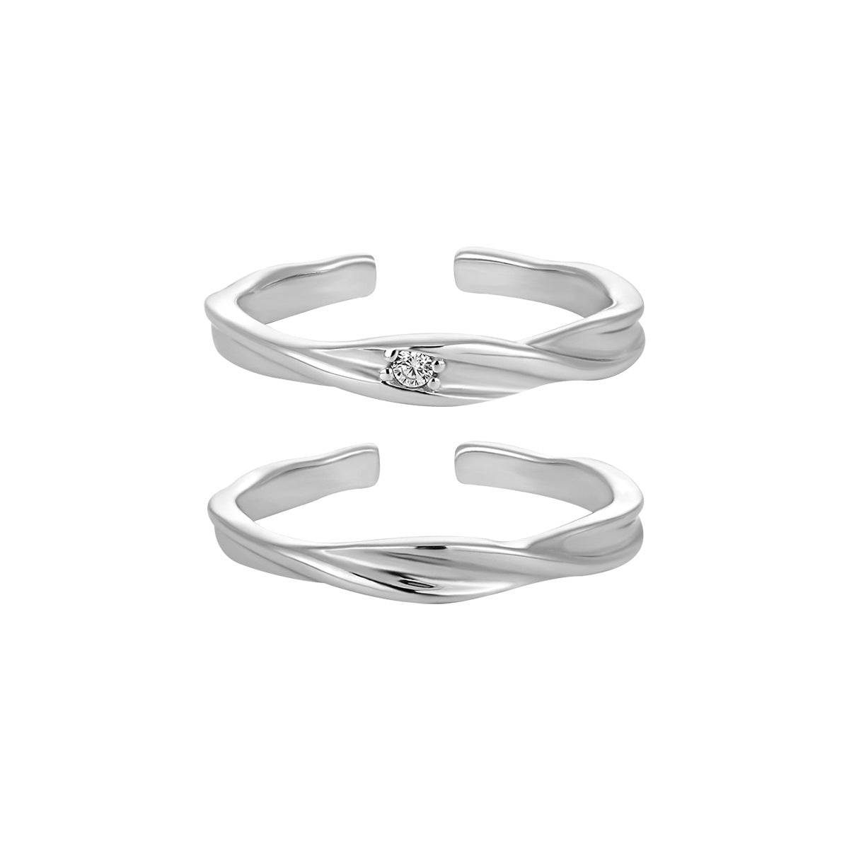 TRISTAN AND ISOLDE COUPLE SILVER RING OPHRASTUDIO