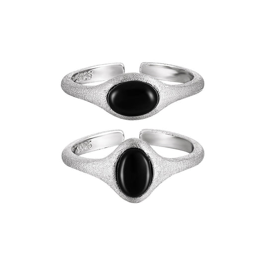 Matte Black Onyx Stacking Ring OPHRASTUDIO