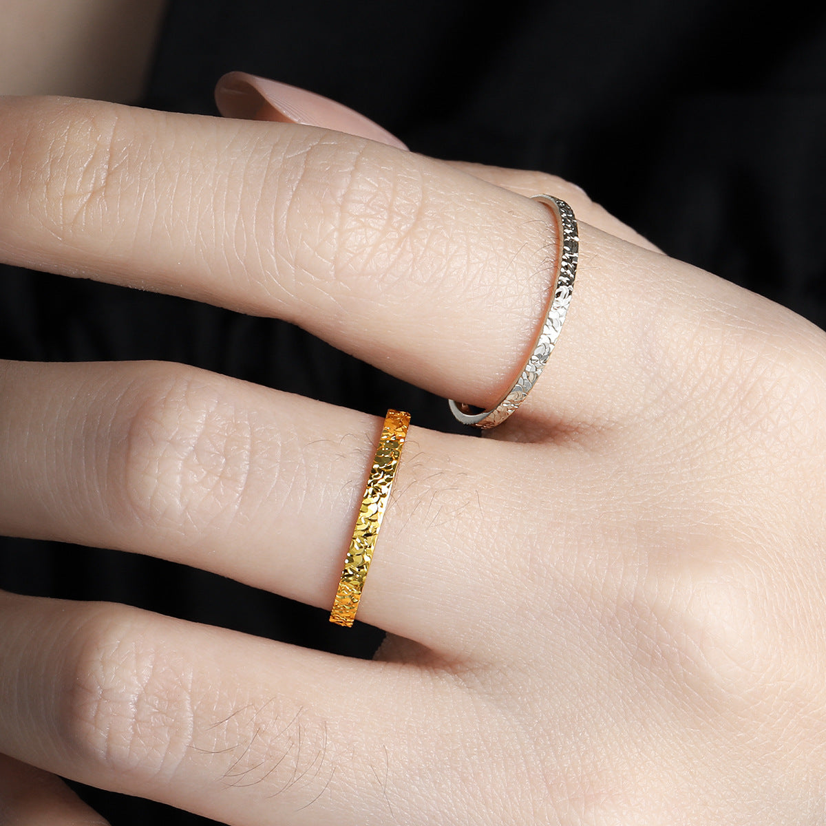 SHATTERED SPARKLE SILVER RING OPHRASTUDIO
