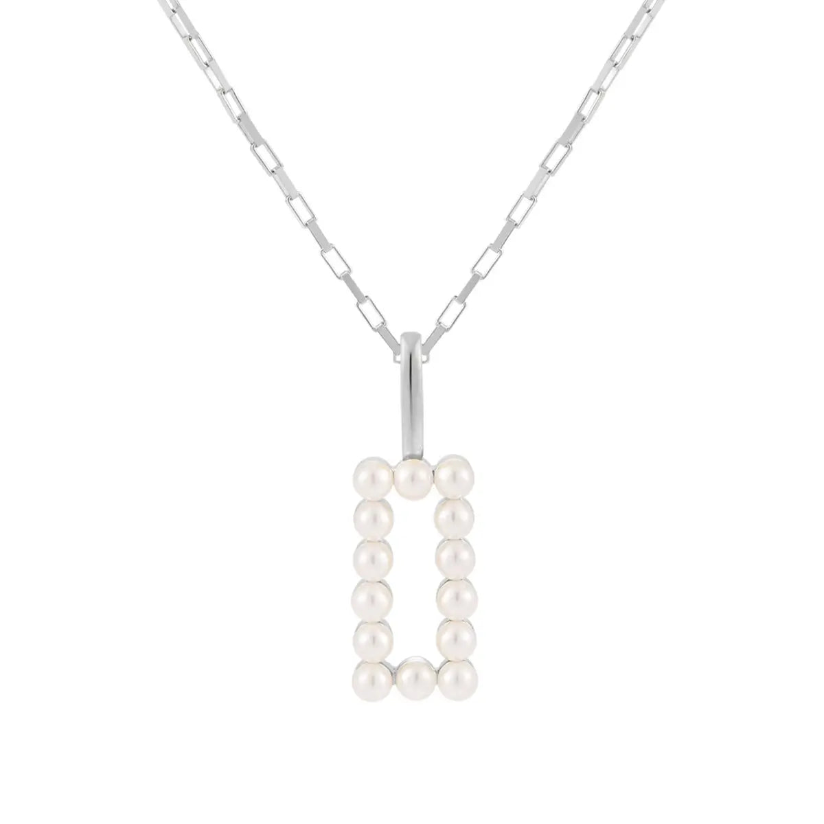 FRENCH PEARL GEOMETRIC NECKLACE - OPHRASTUDIO
