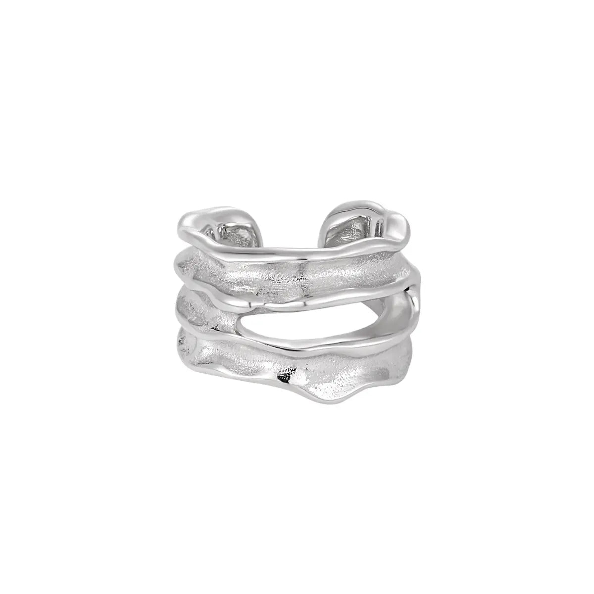 Irregular Bump Sterling Silver Ear Cuff Earring