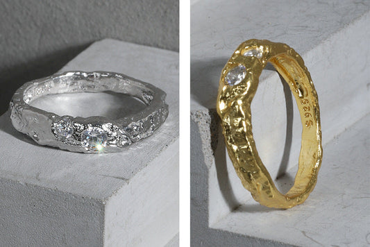 Gilded Foil Sparkle Statement Ring OPHRASTUDIO