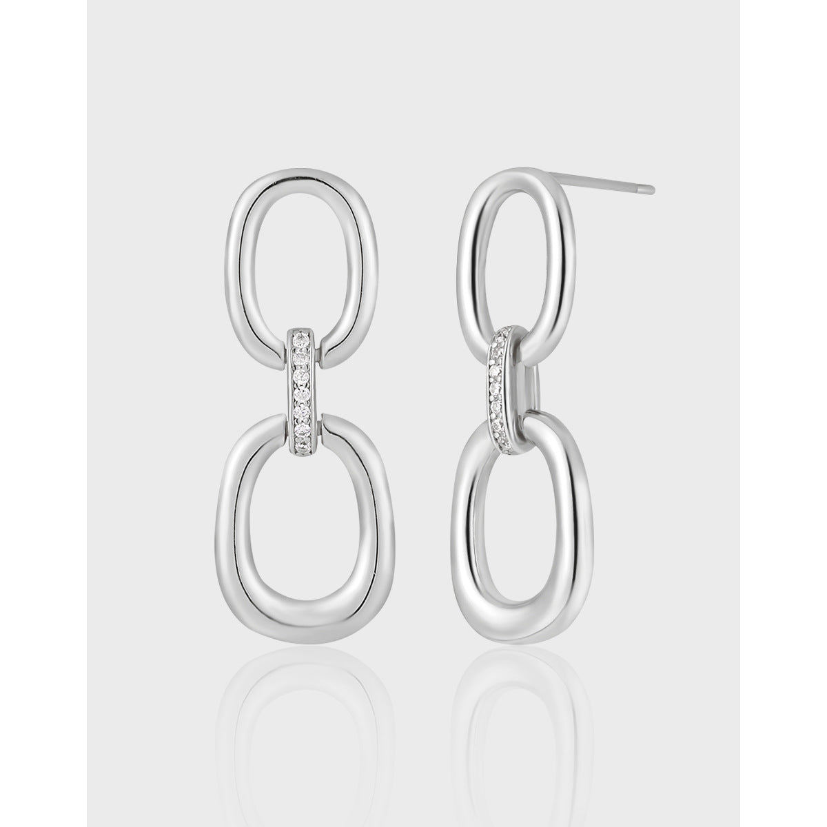 GEOMETRIC DOUBLE RING STUD EARRINGS OPHRASTUDIO