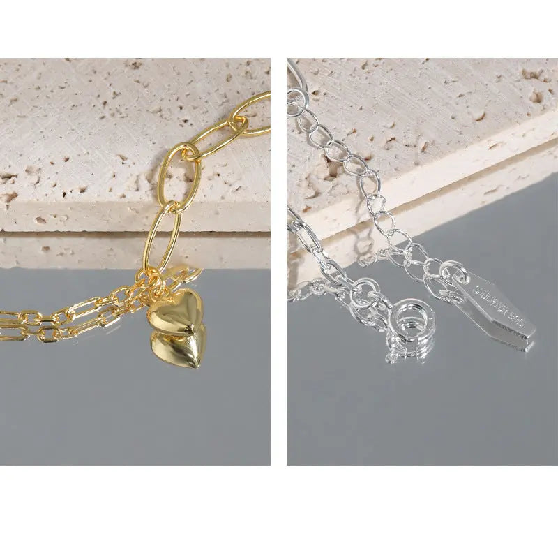 AMORE'S LOVE CHAIN SILVER BRACELET - OPHRASTUDIO