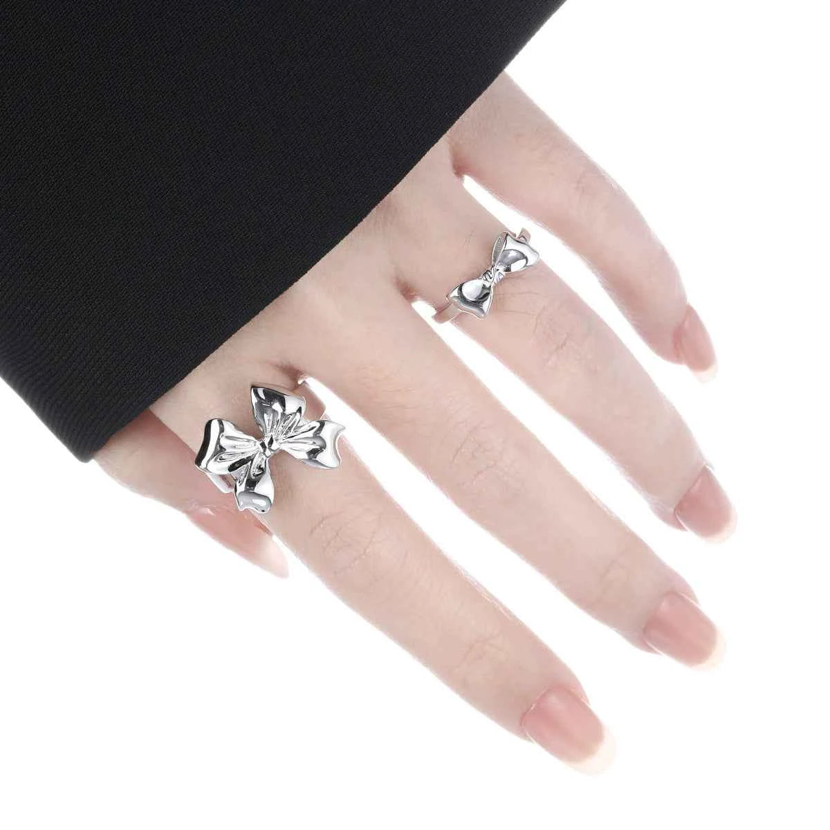 Bow Knot Silver Statement Ring