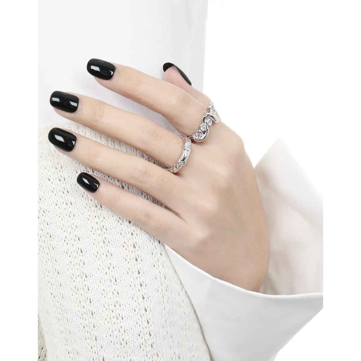 Harmony's Irregular Wavy Silver Statement Ring