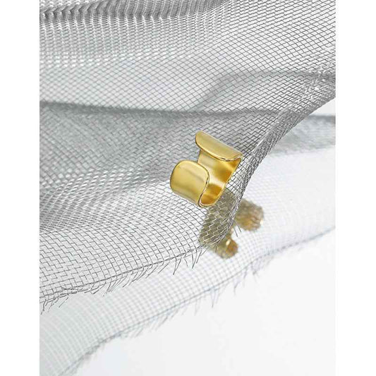 Irregular Surface Sterling Silver Ear Cuff Earring
