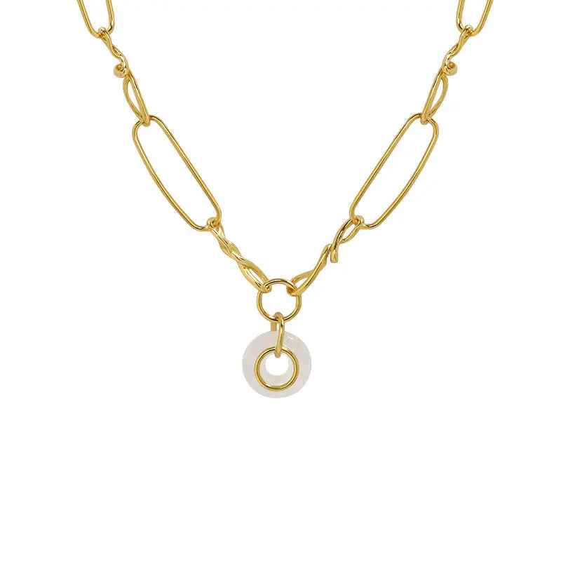 Selene's White Silver Crystal Necklace