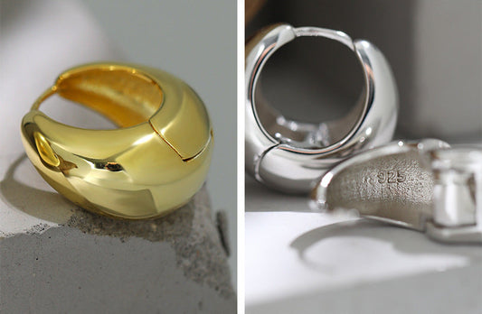 Sculpted Curve Hoop Earrings OPHRASTUDIO